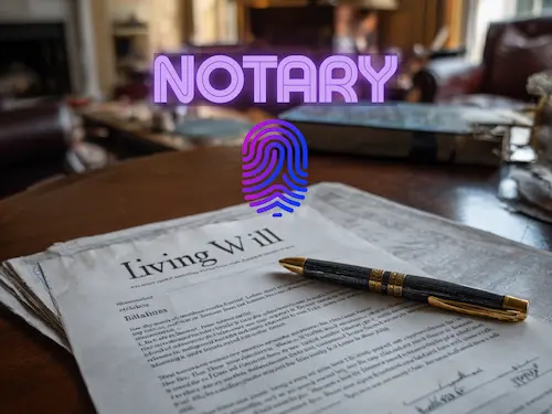 Living Will Notarization in Irving TX with proper witnessing requirements