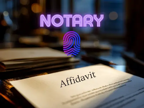 Affidavit Notarization Irving TX - Professional notary administering oath for sworn statement